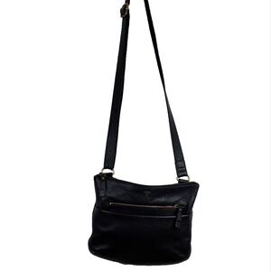 FOSSIL Tessa Crossbody Bag NavyPebble Leather Messenger Shoulder Purse Classic